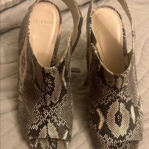 Cole Haan Women's Snake Print Slingback Shoes
